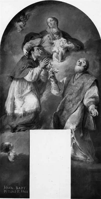  193-Giambattista Pittoni-Madonna con Bambino e i Santi Carlo Borromeo e Filippo Neri - Chiesa di san Cassiano, Venezia 